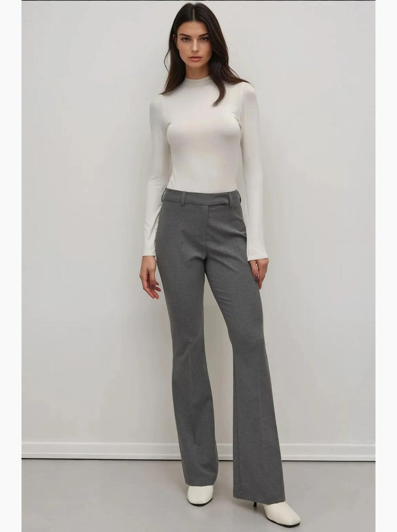 Pantalon évasé à rayures hiccup Gris - Kiabi