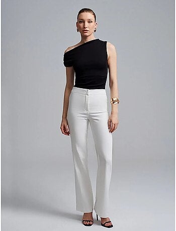 Pantalon évasé à taille haute dilvin