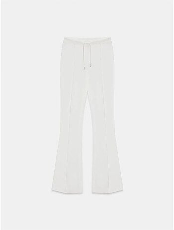 DILVIN Pantalon Évasé En Jersey À Taille Mi-haute Et Lien