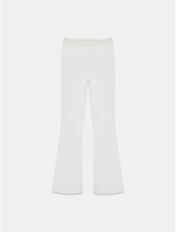 DILVIN Pantalon Évasé En Jersey À Taille Mi-haute Et Lien