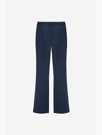 Pantalon évasé en jersey à taille mi-haute et lien dilvin