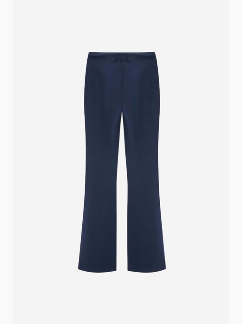 Pantalon évasé en jersey à taille mi-haute et lien dilvin - Kiabi