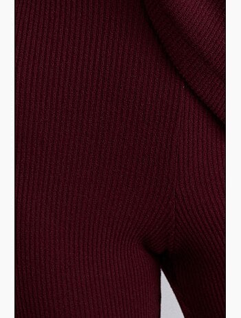 Pantalon évasé en maille, taille haute dilvin