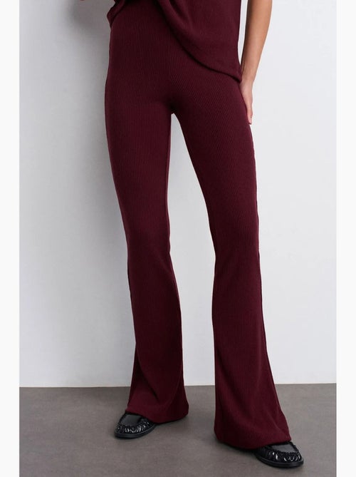 Pantalon évasé en maille, taille haute dilvin - Kiabi Pantalon évasé en maille, taille haute dilvin - Kiabi