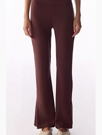 Pantalon évasé en modal avec fente penti