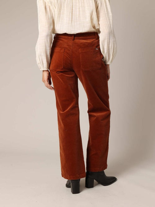 Pantalon évasé en velours côtelé 'Deeluxe' - Kiabi