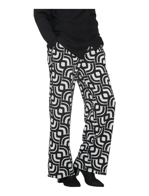 Pantalon évasé en tricot - Blanc - Ladies | H&M CA