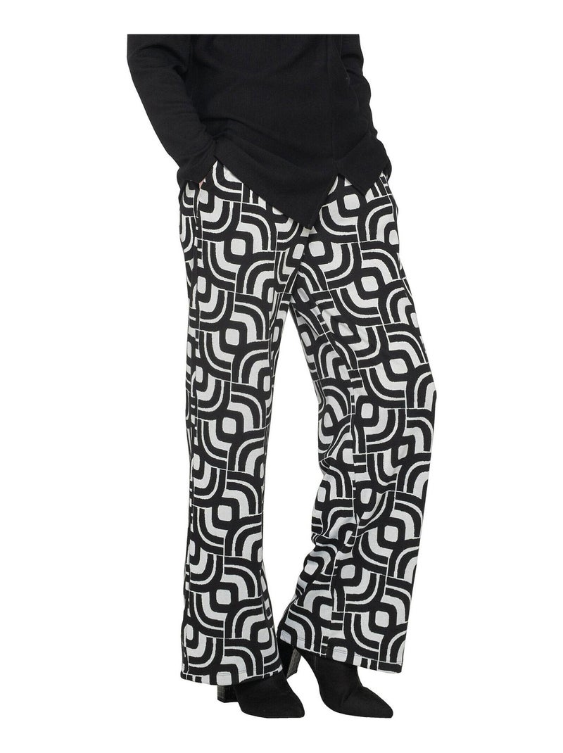 Pantalon évasé Inspired Noir - Kiabi