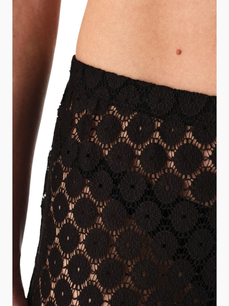 Pantalon évasé penti Noir - Kiabi
