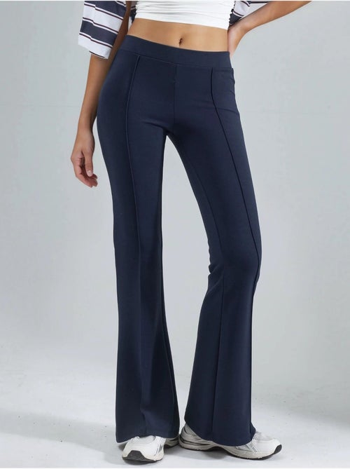 Pantalon évasé taille haute avec ceinture élastique busem - Kiabi