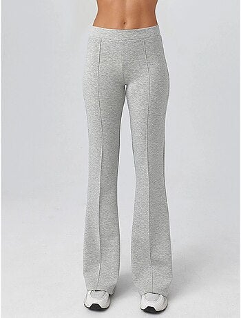 Pantalon évasé taille haute avec ceinture élastique busem