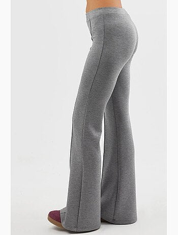 Pantalon évasé taille haute avec ceinture élastique busem