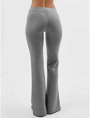 Pantalon évasé taille haute avec ceinture élastique busem