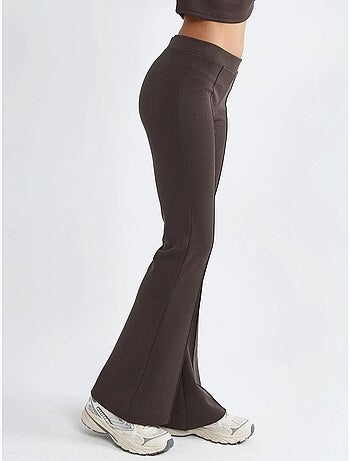 Pantalon évasé taille haute avec ceinture élastique busem