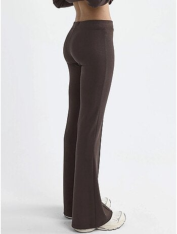 Pantalon évasé taille haute avec ceinture élastique busem