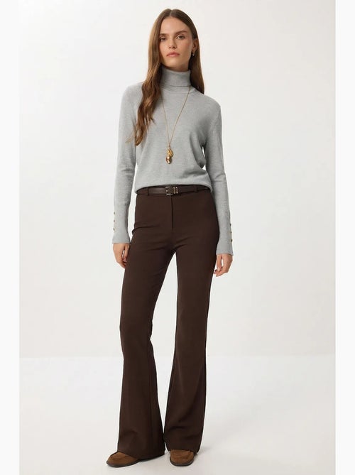 Pantalon évasé taille haute avec ceinture istanbul - Kiabi Pantalon évasé taille haute avec ceinture istanbul - Kiabi