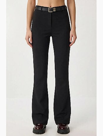 Pantalon évasé taille haute avec ceinture istanbul