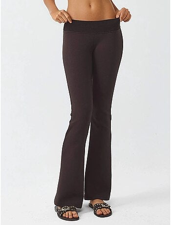 Pantalon évasé taille haute avec élastique busem