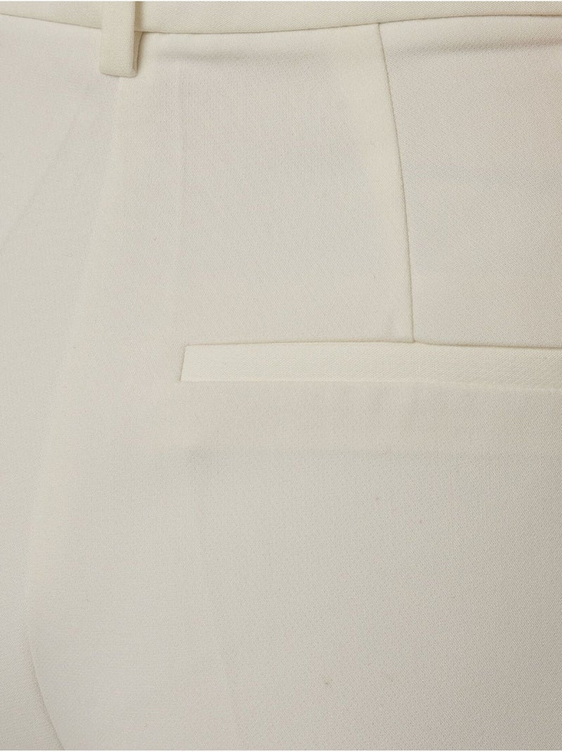 Pantalon évasé taille haute de qualité supérieure Blanc - Kiabi