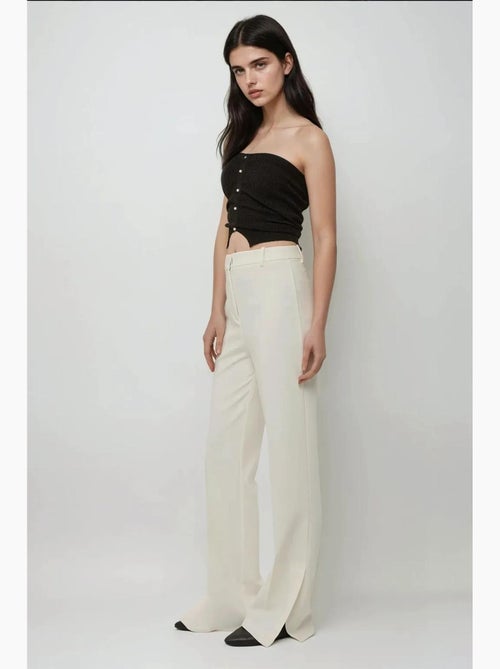 Pantalon évasé taille haute de qualité supérieure hiccup - Kiabi