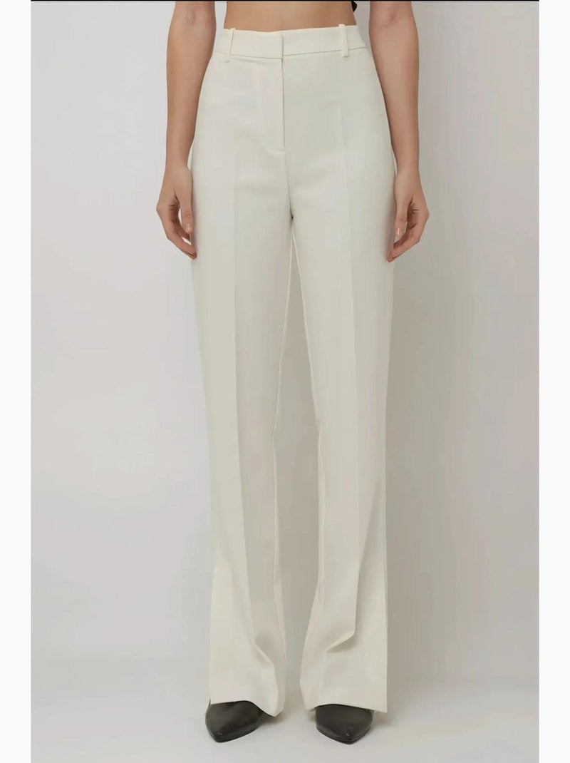 Pantalon évasé taille haute de qualité supérieure hiccup Blanc - Kiabi