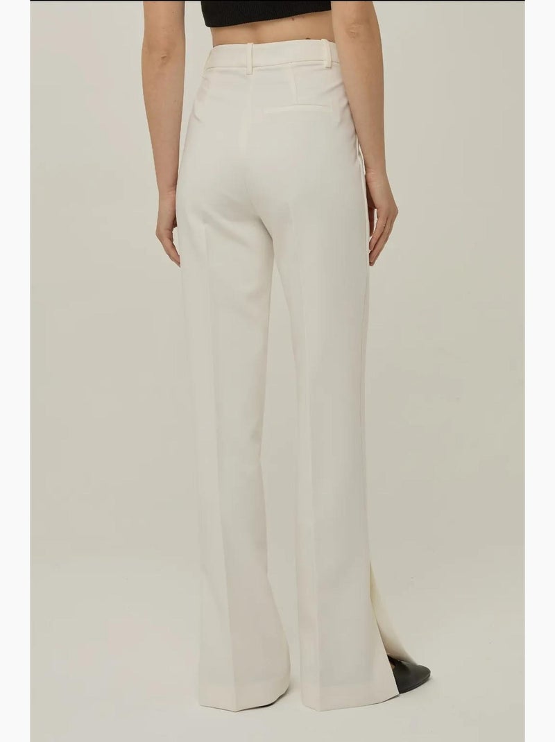 Pantalon évasé taille haute de qualité supérieure hiccup Blanc - Kiabi