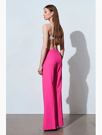 Pantalon évasé taille haute dilvin