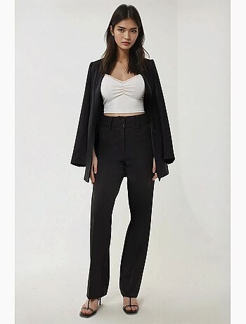 Pantalon évasé taille haute hiccup