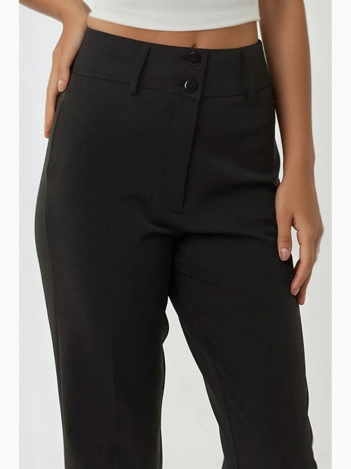 Pantalon évasé taille haute hiccup - Kiabi Pantalon évasé taille haute hiccup - Kiabi