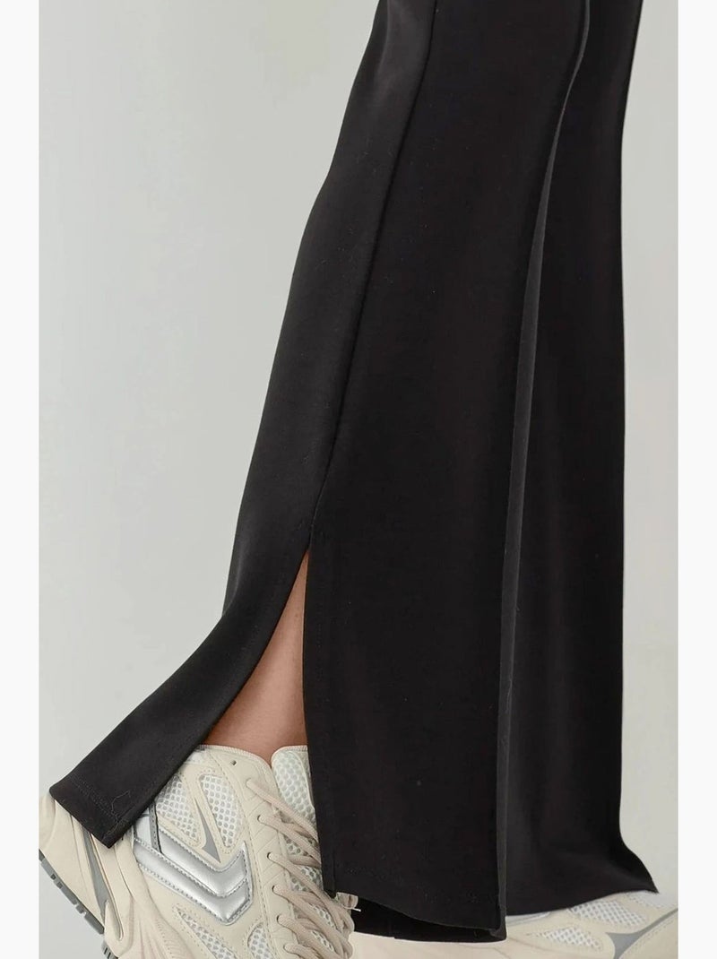 Pantalon évasé taille haute hiccup Noir - Kiabi