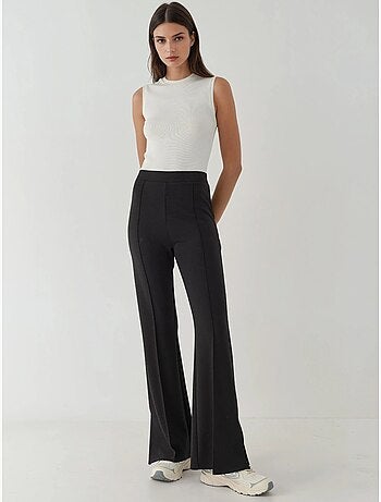 Pantalon évasé taille haute