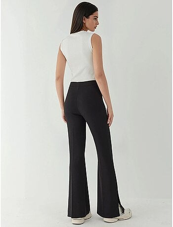 Pantalon évasé taille haute