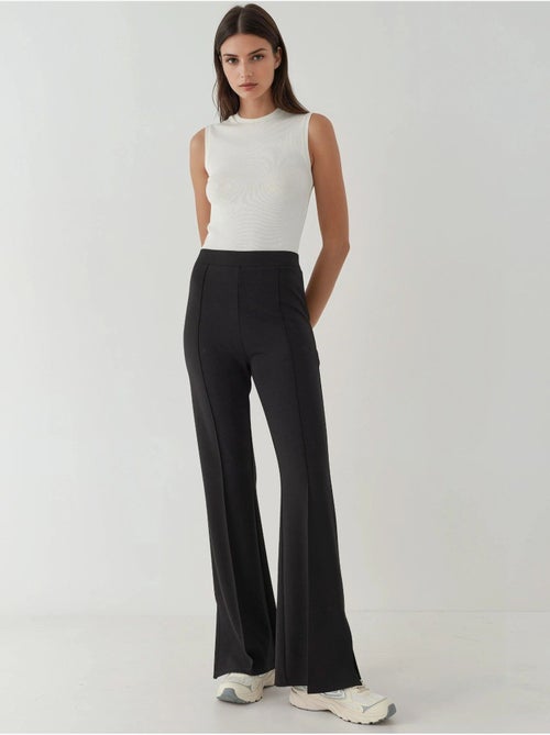 Pantalon évasé taille haute - Kiabi