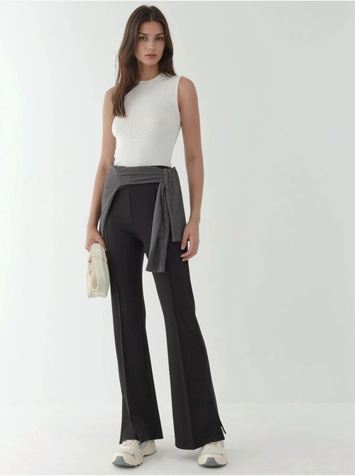 Pantalon évasé taille haute - Kiabi