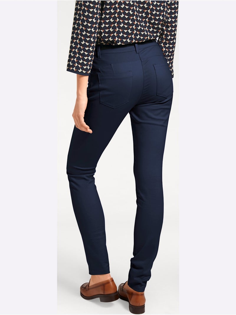 Pantalon Extensible - Taille Courte - helline Bleu marine - Kiabi
