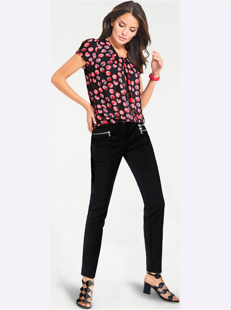 Pantalon Extensible - Taille Courte - helline Noir - Kiabi