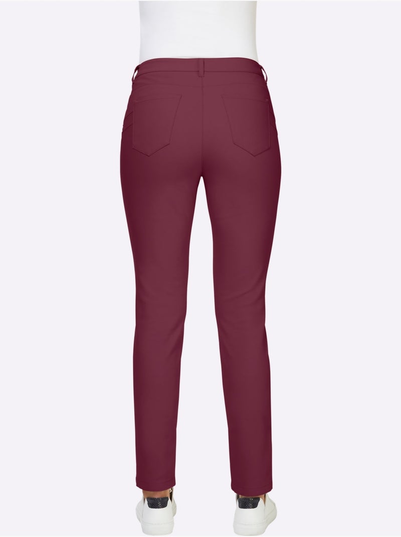 Pantalon Extensible - Taille Standard - Helline Bordeaux - Kiabi