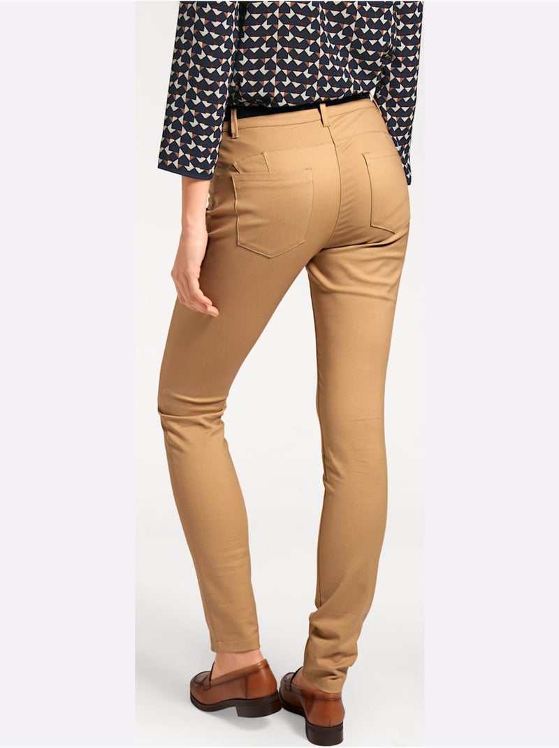 Pantalon Extensible - Taille Standard - helline Marron - Kiabi