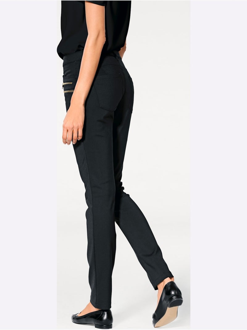 Pantalon Extensible - Taille Standard - helline Noir - Kiabi