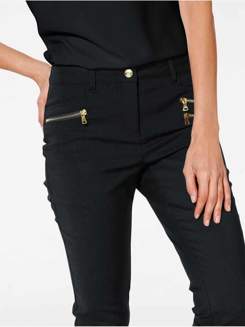 Pantalon Extensible - Taille Standard - helline Noir - Kiabi