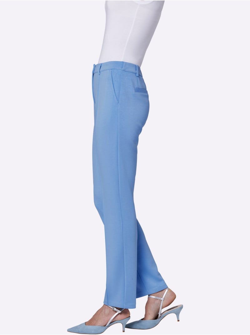 Pantalon Extensible 50% Modal - Taille Standard - helline Bleu ciel - Kiabi