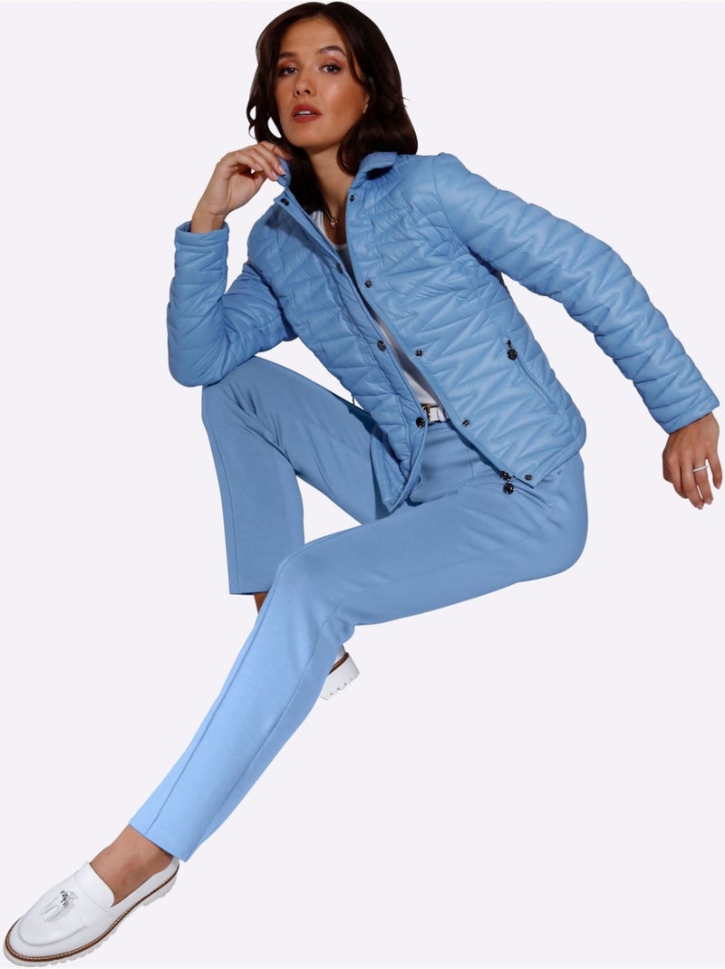 Pantalon Extensible 50% Modal - Taille Standard - helline Bleu ciel - Kiabi