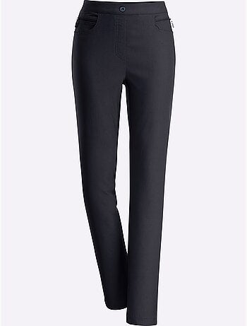 Pantalon extensible à ceinture élastique avec poches décoratives - Taille standard - Moda Vilona
