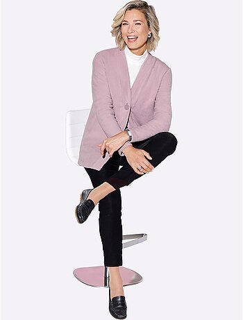 Pantalon extensible à ceinture élastique avec poches décoratives - Taille standard - Moda Vilona