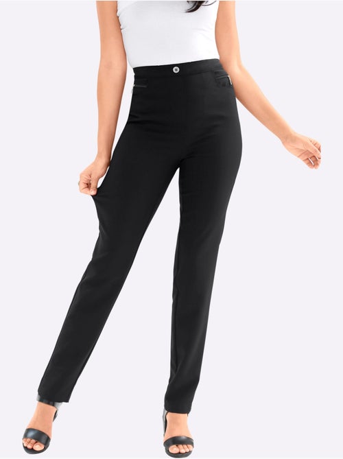 Pantalon extensible à ceinture élastique avec poches décoratives - Taille standard - Moda Vilona - Kiabi