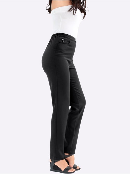 Pantalon extensible à ceinture élastique avec poches décoratives - Taille standard - Moda Vilona - Kiabi