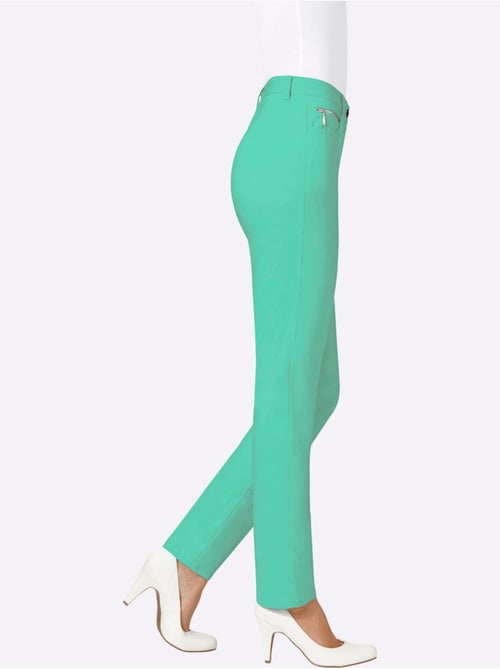 Pantalon extensible à coupe ajustée avec poches zippées - Taille longue - Witt - Kiabi