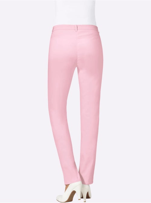 Pantalon extensible à coupe droite avec poches et ceinture intégrée - Taille longue - Witt - Kiabi