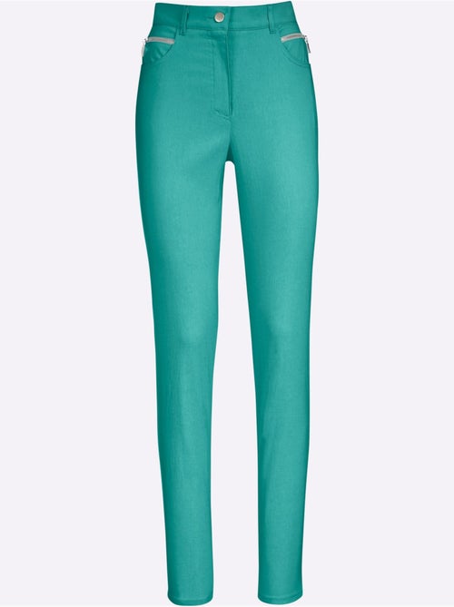 Pantalon extensible à fermeture avec poches arrondies et passants - Taille courte - Witt - Kiabi