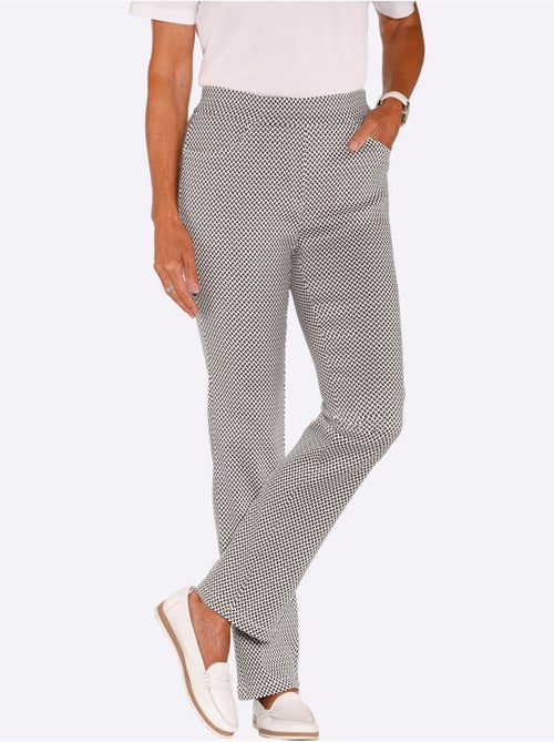 Pantalon extensible à motifs et ceinture élastique ajustée - Taille courte - Witt - Kiabi Pantalon extensible à motifs et ceinture élastique ajustée - Taille courte - Witt - Kiabi